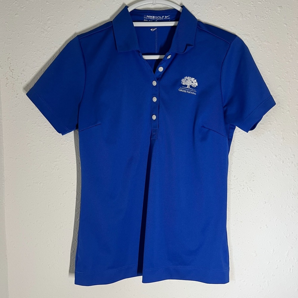 Nike Dri-FIT Polo Shirt Royal Blue Medium‎ Women's Performance Golf